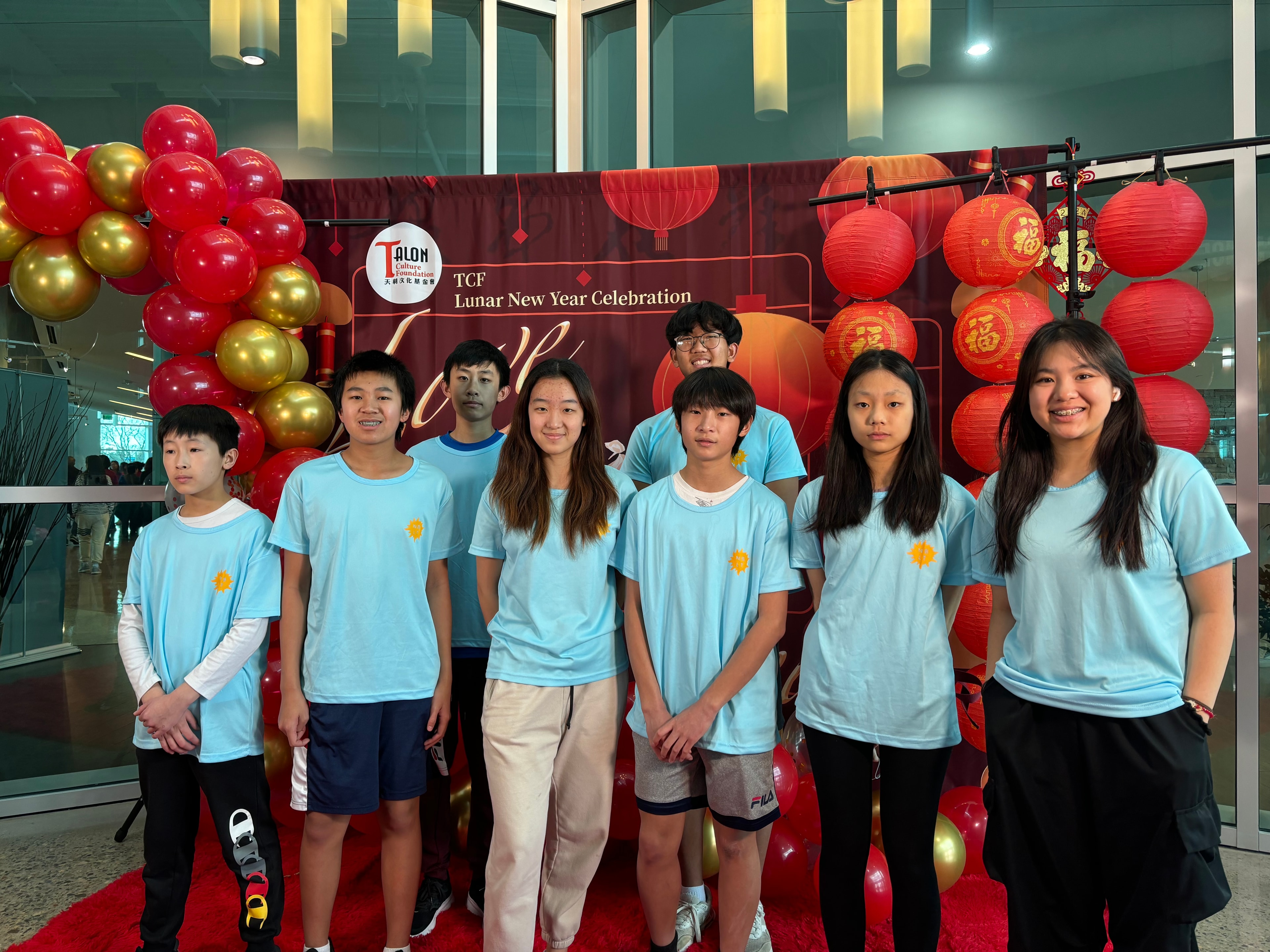 Group posing at Lunar New Year celebration