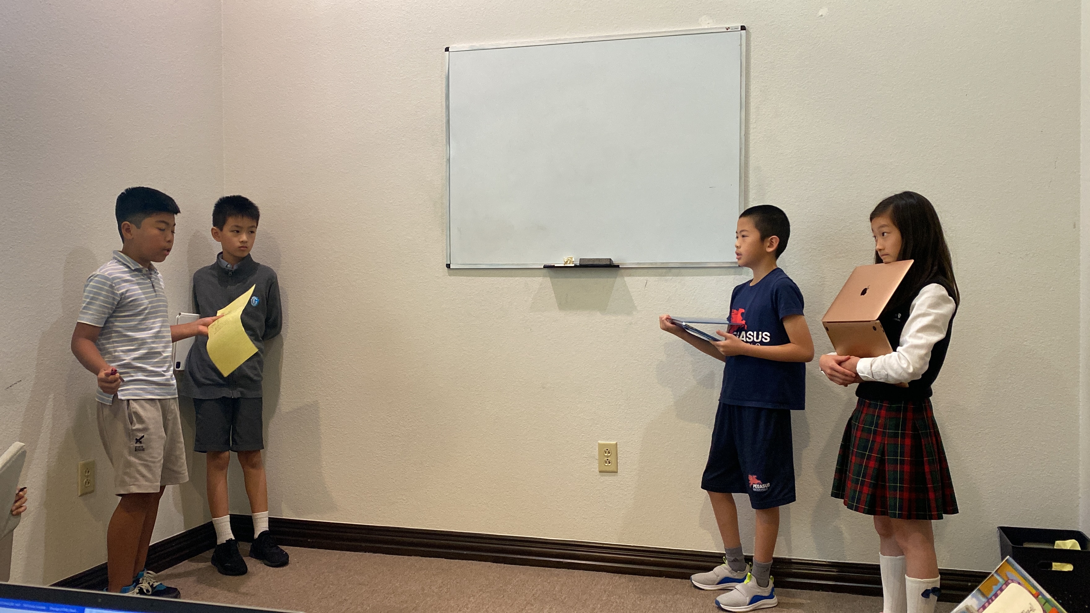 Youth debate team presenting their argument